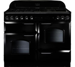 RANGEMASTER  Classic 110 Gas Range Cooker - Black & Chrome